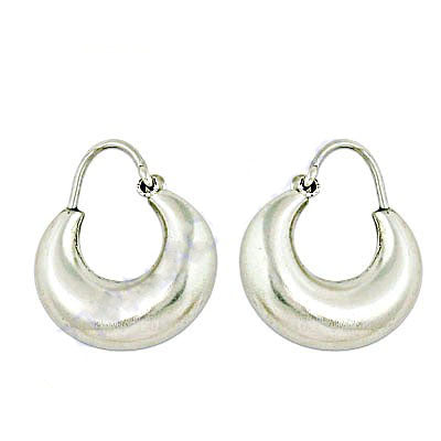 925 silver crescent hoop earrings for women | daily wear