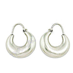 将图像加载到图库查看器中， 925 Silver Crescent Hoop Earrings for Women | Daily Wear
