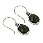将图像加载到图库查看器中， 925 Silver Black Onyx Teardrop Earrings for Women
