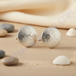 Load image into Gallery viewer, Silver Textured Stud Earrings | Women&#39;s Jewelry | Daily Wear
