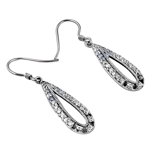 Luxury Cubbic Zirconia Gemstone Silver Earrings For Women's