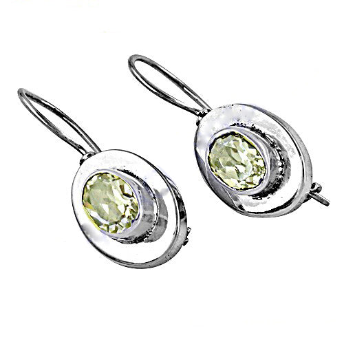 925 silver citrine drop earrings for women | gemstone jewelry