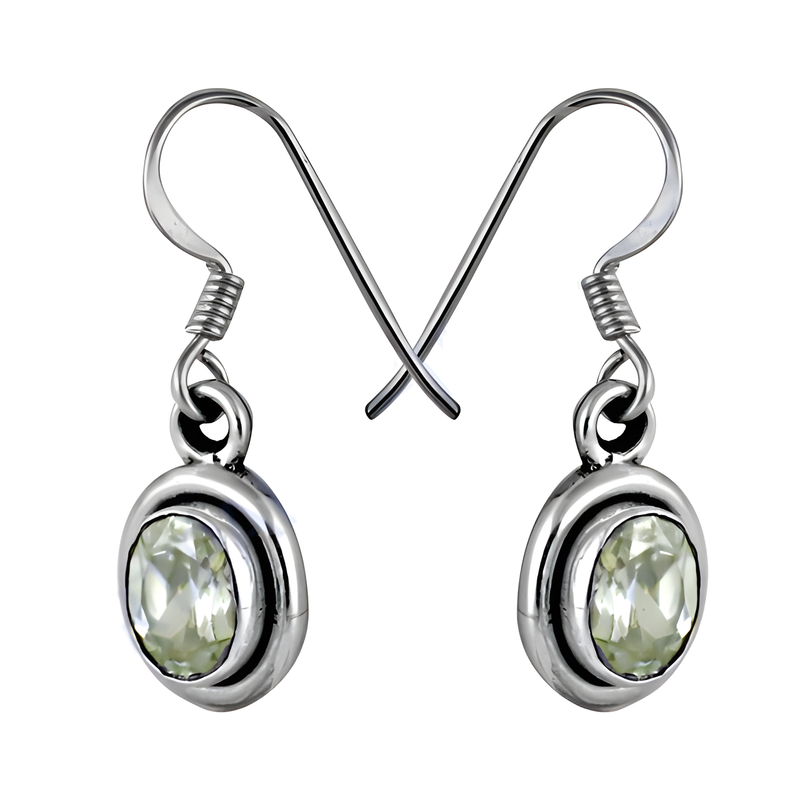 Cubic Zirconia Gemstone Silver Hook Earring Pretty Cz Earring 925 Silver Earrings