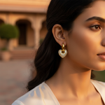 将图像加载到图库查看器中， gold plating Heart Hoop Earrings | Cubic Zirconia | Women's Jewelry
