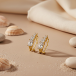将图像加载到图库查看器中， gold plating Cubic Zirconia Ear Climbers | Women's Fashion Jewelry
