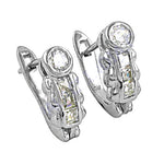 将图像加载到图库查看器中， Silver Cubic Zirconia Hoop Earrings for Women | Gift Jewelry
