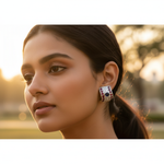 Load image into Gallery viewer, 925 Silver Garnet Sapphire Stud Earrings for Women | Gift
