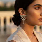 将图像加载到图库查看器中， gold plating Arrow Stud Earrings with Diamond Accents | Women's Jewelry
