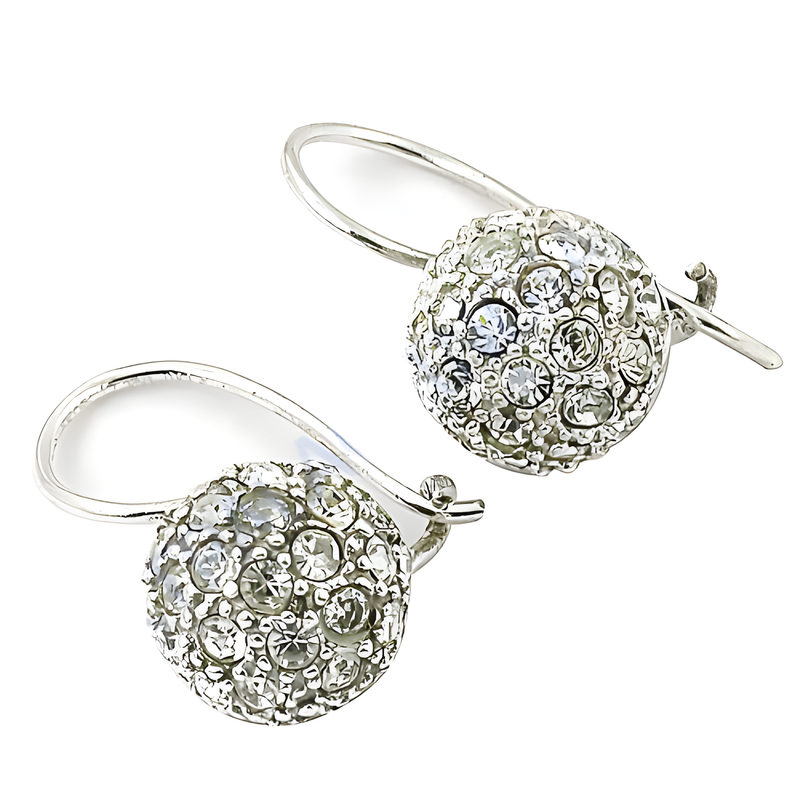 Rocking Style Cubic Zirconia Gemstone Silver Earrings