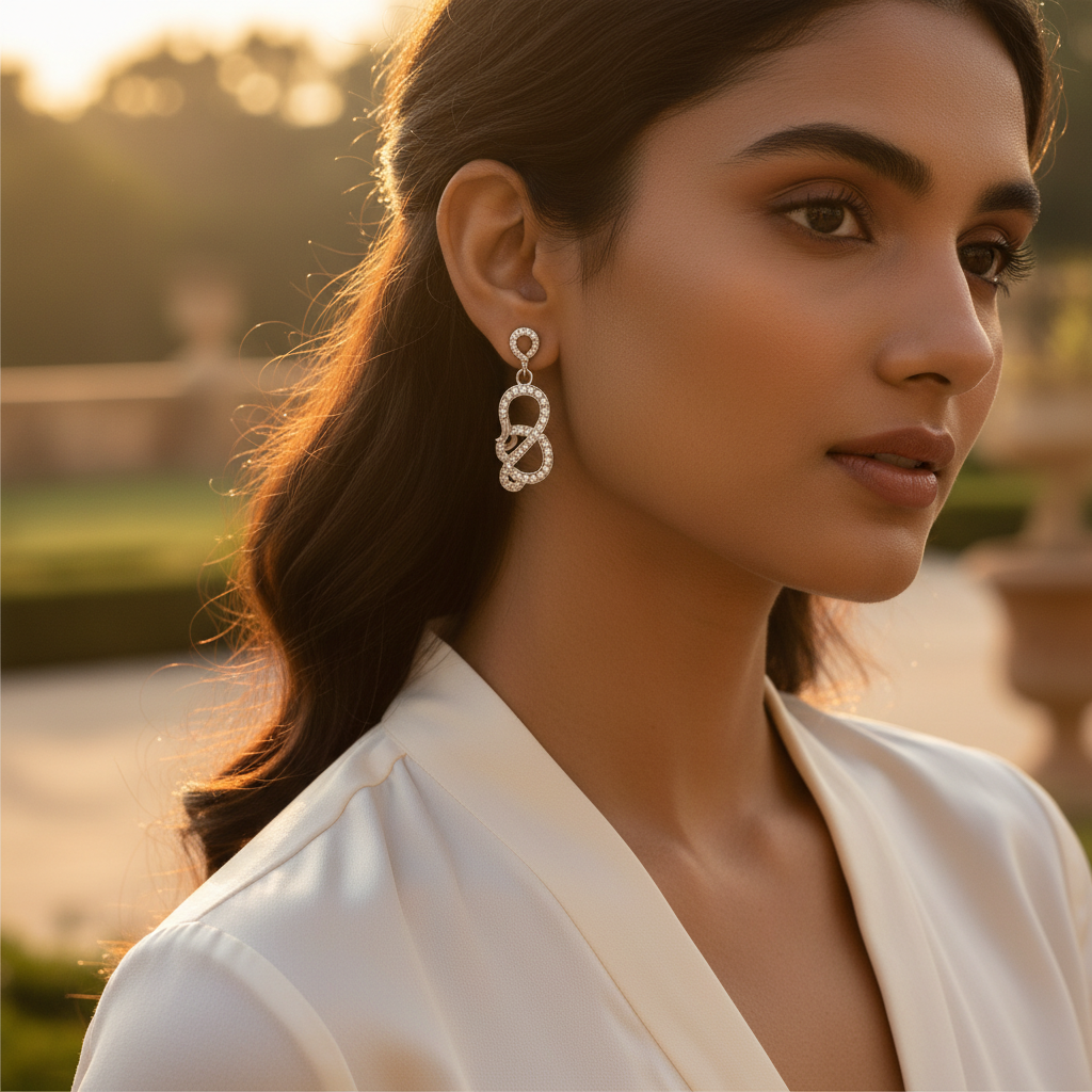 925 Silver Infinity Earrings for Women | Dangle Earrings Gift