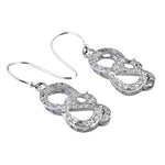 Load image into Gallery viewer, 925 Silver Infinity Earrings for Women | Dangle Earrings Gift
