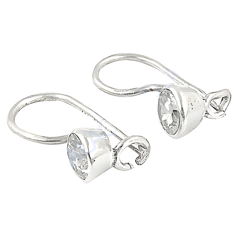 Stunning Sparkling Cubic Zirconia Gemstone Silver Earrings - Shop Now