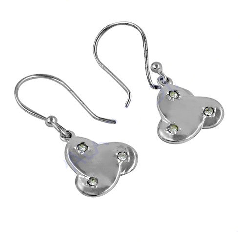 925 silver cubic zirconia dangle earrings for women