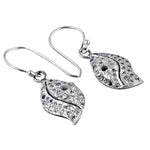 Load image into Gallery viewer, 925 Silver Leaf Earrings with Crystals | For Women
