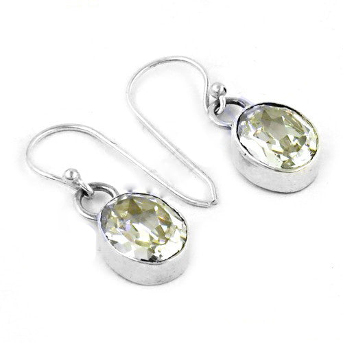 925 silver citrine drop earrings for women | gemstone jewelry