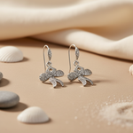 将图像加载到图库查看器中， Silver Bowknot Earrings with CZ Stones | Women's Jewelry Gift
