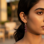 Load image into Gallery viewer, 925 Silver Garnet Drop Earrings for Women | Gemstone Jewelry
