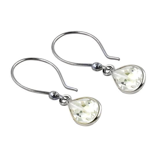 Cute Gemstone Silver Earrings With Cubic Zirconia