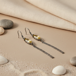 Load image into Gallery viewer, 925 Silver Citrine Drop Earrings for Women | Dangle Earrings
