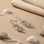 Load image into Gallery viewer, 925 Sterling Silver Dangle Earrings with Pearls | For Women
