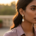 Load image into Gallery viewer, gold plating Teardrop Pearl Drop Earrings | Women's Elegant Jewelry
