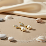 Load image into Gallery viewer, gold plating Teardrop Pearl Drop Earrings | Women's Elegant Jewelry
