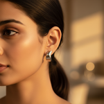 Load image into Gallery viewer, Silver Stud Earrings with CZ for Women | Daily Wear Jewelry
