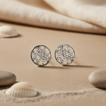 将图像加载到图库查看器中， Silver Stud Earrings with Cubic Zirconia | For Women | Gift
