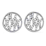 将图像加载到图库查看器中， Silver Stud Earrings with Cubic Zirconia | For Women | Gift

