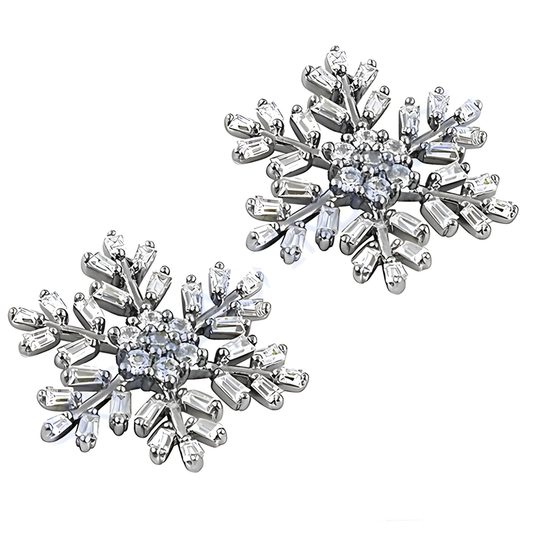 Attractive Gemstone Silver Stud Earrings With Cubic Zirconia