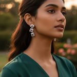 Load image into Gallery viewer, Silver Cubic Zirconia Drop Earrings for Women | Dangle Jewelry
