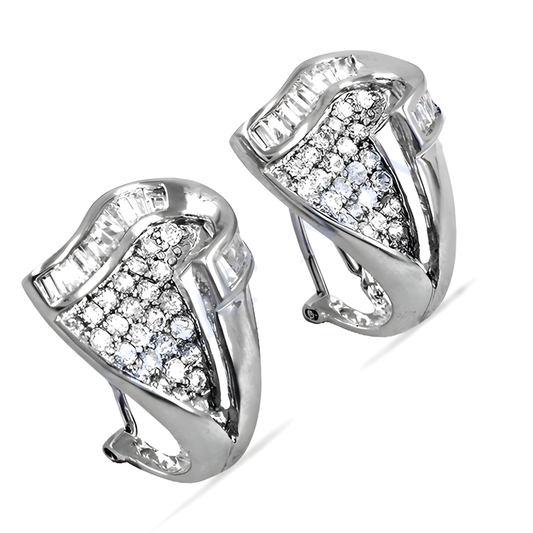 Indian Designer Cubic Zirconia Silver Earring