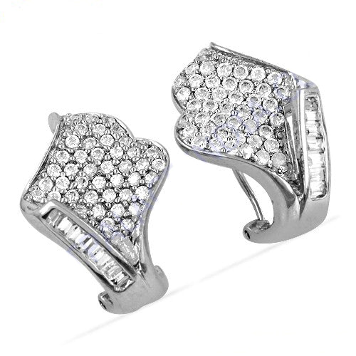 Silver cubic zirconia earrings for women | daily wear jewelry