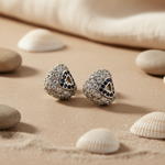 Load image into Gallery viewer, Silver Stud Earrings with Blue Gemstones for Women | Daily Wear
