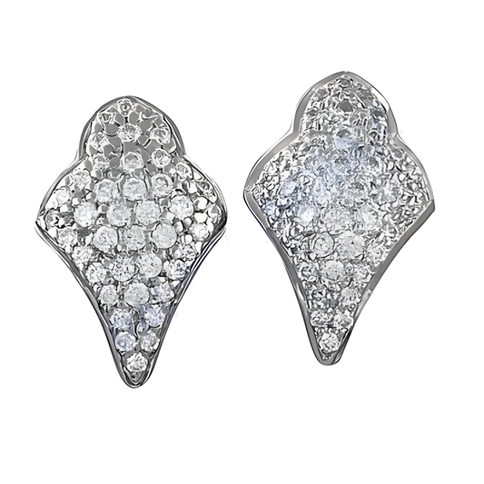 Ingenious Cubic Zirconia Gemstone Silver Stud Earrings