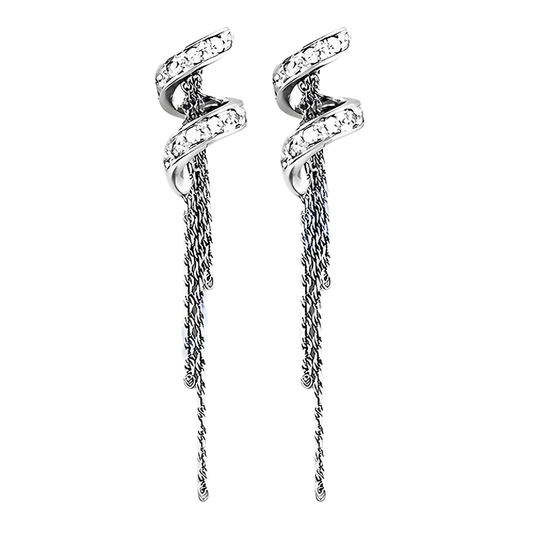 Hot Latest Design CZ Silver Earring