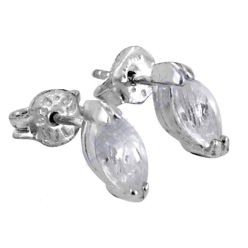 925 silver marquise cz stud earrings | women's jewelry gift