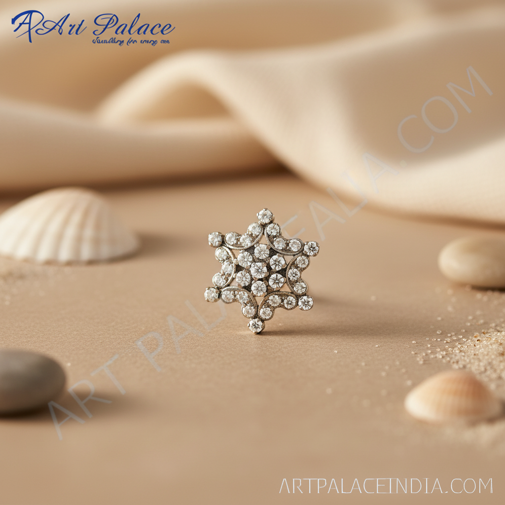 Silver Snowflake Stud Earrings | Women's Crystal Jewelry Gift