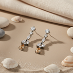 将图像加载到图库查看器中， Silver Drop Dangle Earrings with Citrine Stone | Women's Jewelry
