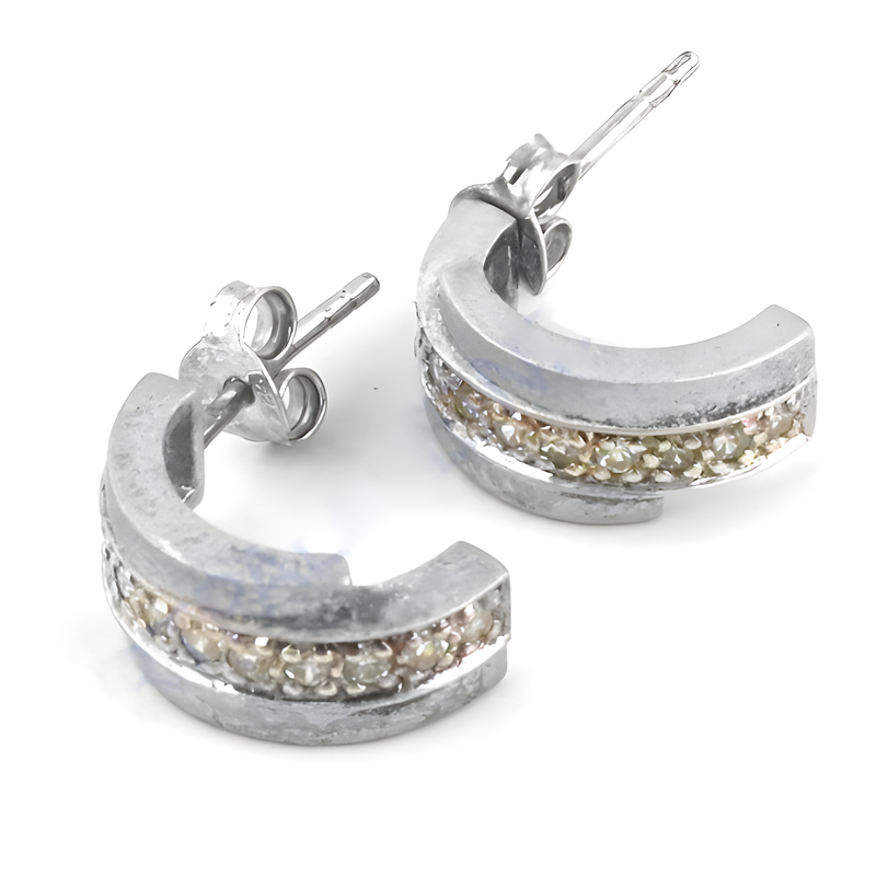 HOT!!! Luxury Cubic Zirconia Gemstone Silver Earrings