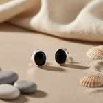 将图像加载到图库查看器中， 925 Silver Black Onyx Stud Earrings for Women | Gift Jewelry
