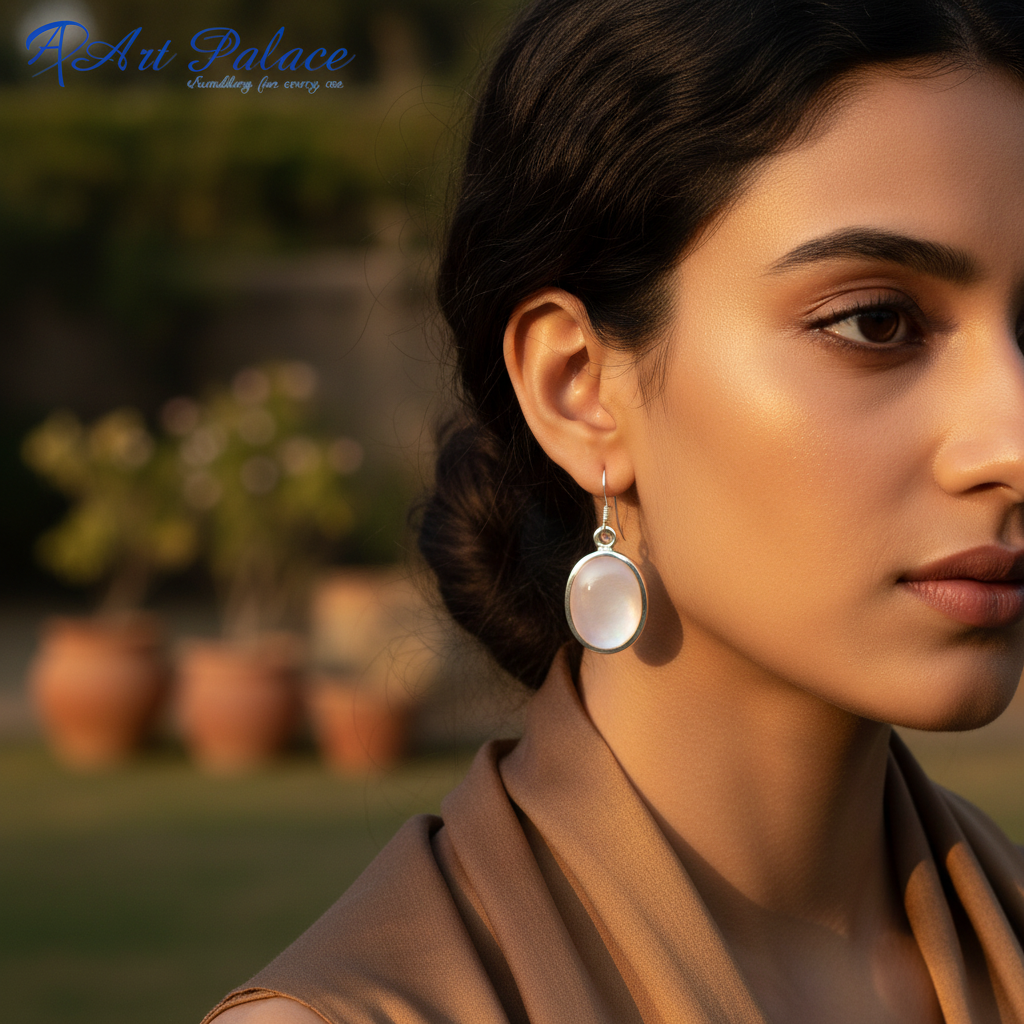 925 sterling silver mother of pearl earrings for women | gift