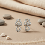 将图像加载到图库查看器中， Silver Cubic Zirconia Earrings for Women | Statement Jewelry
