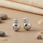 Load image into Gallery viewer, Silver Stud Earrings with Clear Cubic Zirconia | Women&#39;s Jewelry
