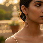 Load image into Gallery viewer, 925 Silver Pink Crystal Earrings for Women | Dangle Jewelry
