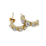 将图像加载到图库查看器中， gold plating Hoop Cubic Zirconia Earrings for Women | Dainty Jewelry
