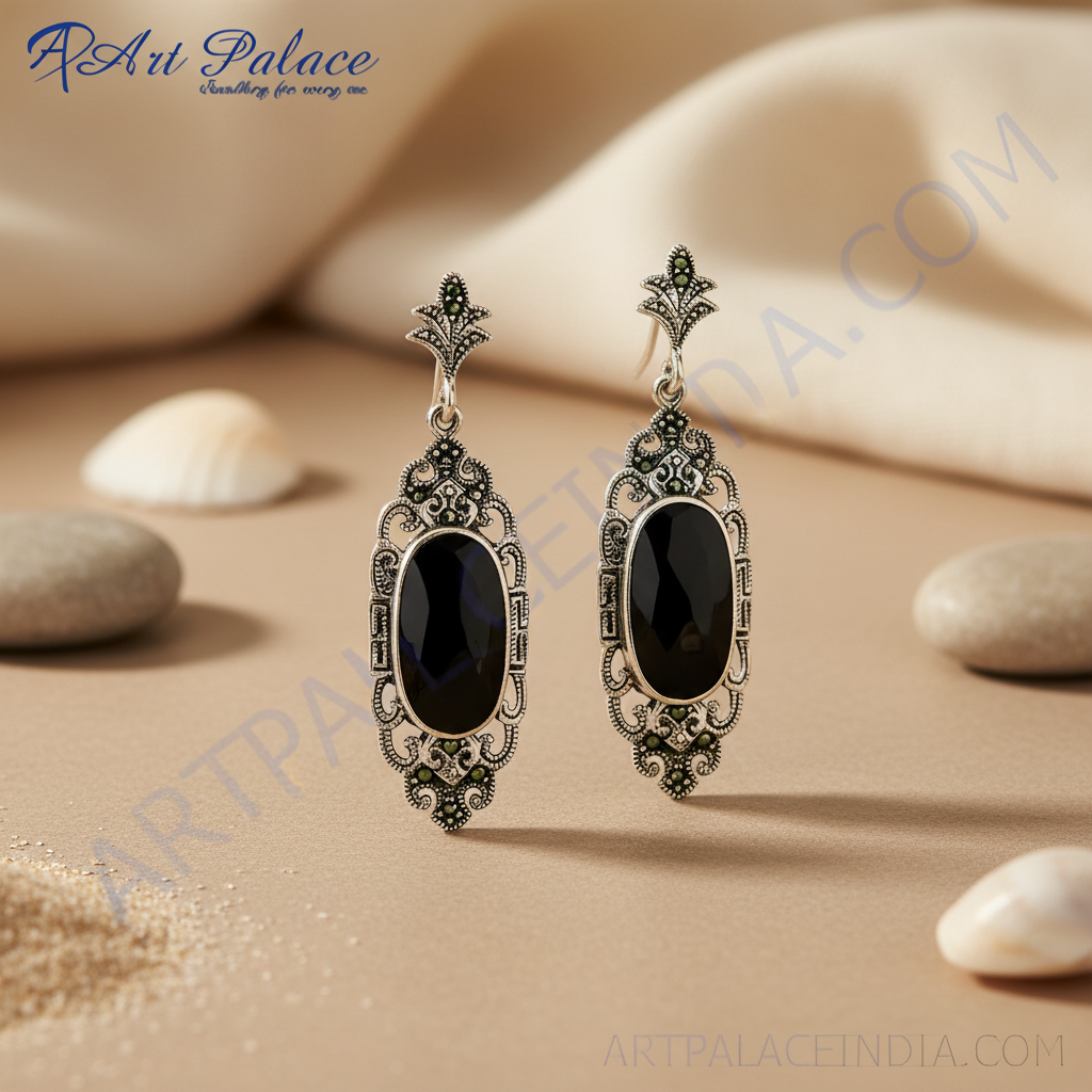 925 silver onyx earrings for women | dangle earrings | gift