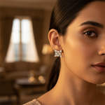 Load image into Gallery viewer, Diamond Stud Earrings | gold plating Finish | Women&#39;s Gift
