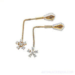 将图像加载到图库查看器中， gold plating Diamond Snowflake Earrings | Luxury Jewelry Gift for Her
