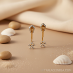 将图像加载到图库查看器中， gold plating Diamond Snowflake Earrings | Luxury Jewelry Gift for Her
